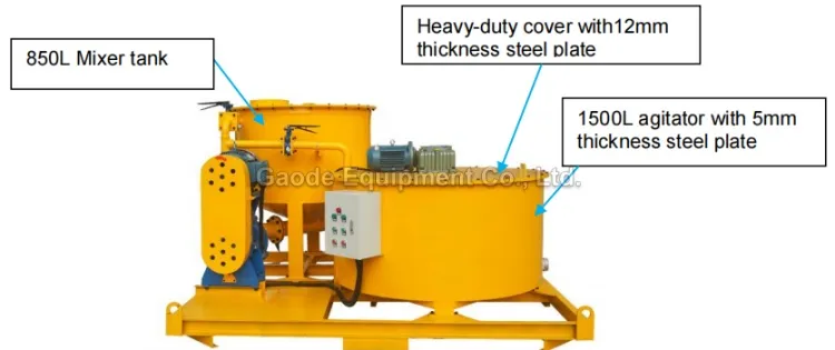 Gaodetec GMA850-1500E Bentonite Cement Colloidal Grout Mixer and Agitator